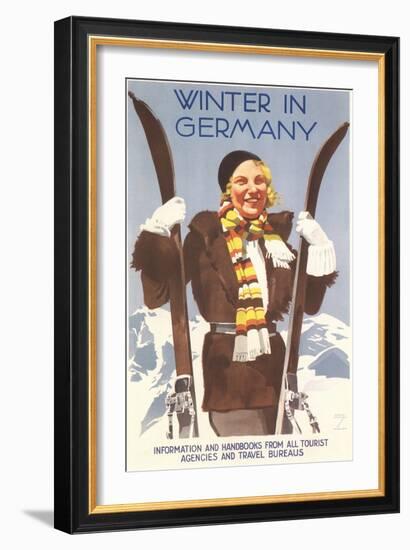 Winter in Germany Travel Poster-null-Framed Art Print