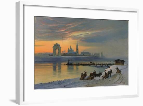 Winter in Irkutsk at the Angara, 1886-Nikolay Fjodorow Dobrovolsky-Framed Giclee Print