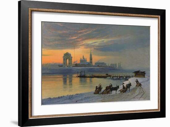 Winter in Irkutsk at the Angara, 1886-Nikolay Fjodorow Dobrovolsky-Framed Giclee Print