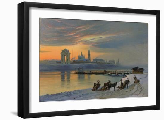 Winter in Irkutsk at the Angara, 1886-Nikolay Fjodorow Dobrovolsky-Framed Giclee Print