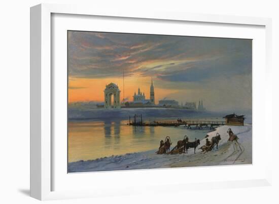 Winter in Irkutsk at the Angara, 1886-Nikolay Fjodorow Dobrovolsky-Framed Giclee Print