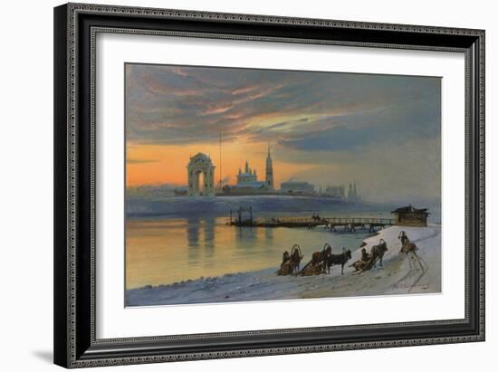 Winter in Irkutsk at the Angara, 1886-Nikolay Fjodorow Dobrovolsky-Framed Giclee Print