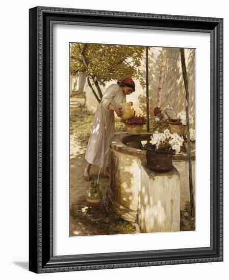 Winter in Liguria-Henry Herbert La Thangue-Framed Giclee Print