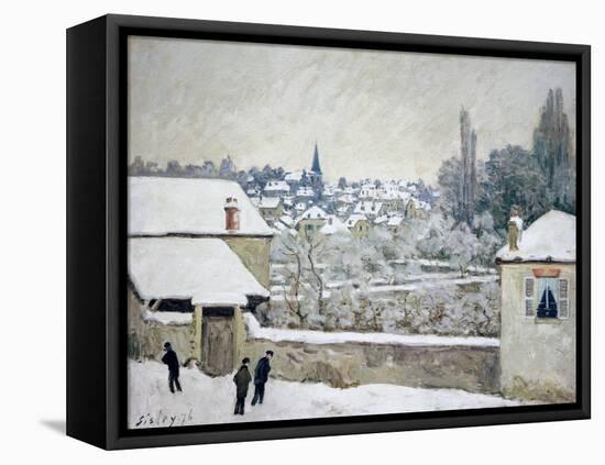 Winter in Louveciennes-Alfred Sisley-Framed Premier Image Canvas