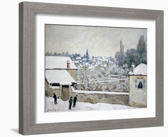 Winter in Louveciennes-Alfred Sisley-Framed Giclee Print