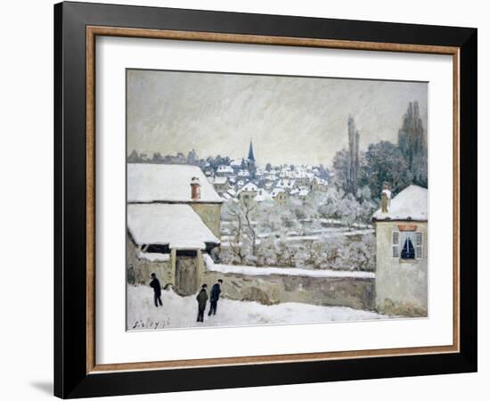 Winter in Louveciennes-Alfred Sisley-Framed Giclee Print