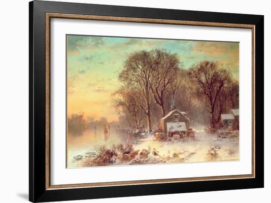 Winter in Malden, Massachusetts, 1864-Thomas Doughty-Framed Giclee Print