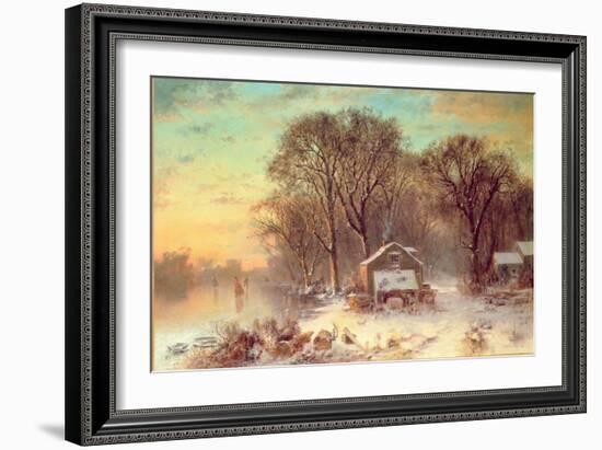 Winter in Malden, Massachusetts, 1864-Thomas Doughty-Framed Giclee Print