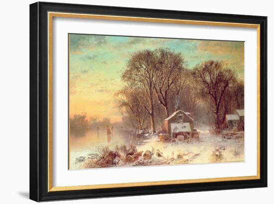 Winter in Malden, Massachusetts, 1864-Thomas Doughty-Framed Giclee Print