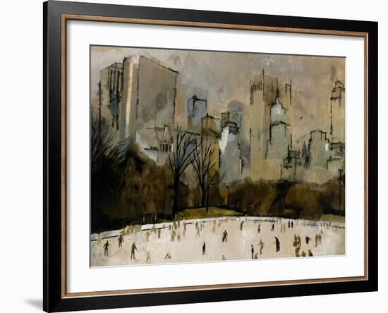 Winter In Manhattan-Georgie-Framed Giclee Print