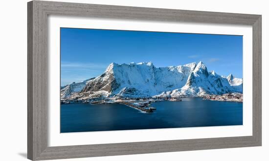 Winter in Olenilsoya in Reine, Lofoten Islands, Norway-Felix Lipov-Framed Photographic Print