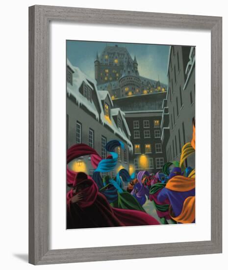 Winter in Quebec-Claude Theberge-Framed Art Print