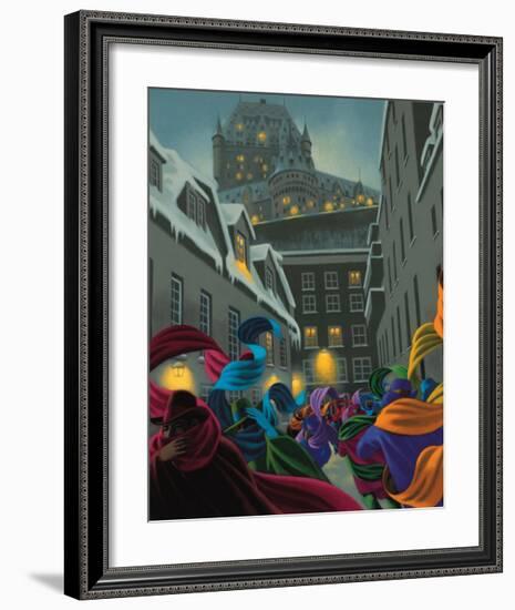 Winter in Quebec-Claude Theberge-Framed Art Print