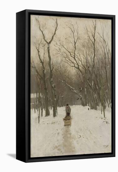 Winter in Scheveningen Bushes-Anton Mauve-Framed Stretched Canvas