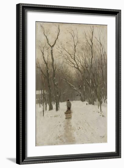 Winter in Scheveningen Bushes-Anton Mauve-Framed Art Print