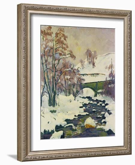 Winter in Stampa-Giovanni Giacometti-Framed Giclee Print