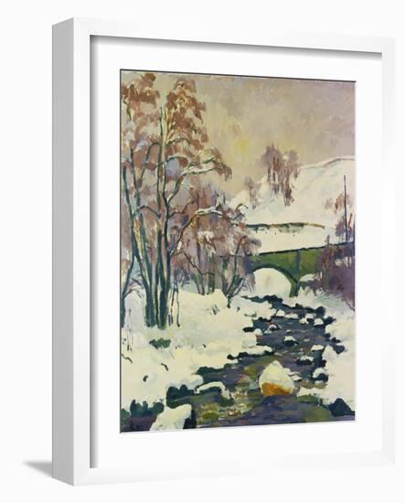 Winter in Stampa-Giovanni Giacometti-Framed Giclee Print