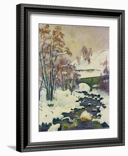 Winter in Stampa-Giovanni Giacometti-Framed Giclee Print