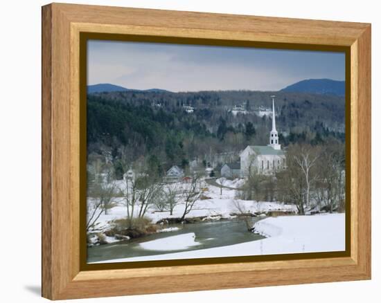 Winter in Stowe, Vermont USA-Amanda Hall-Framed Premier Image Canvas