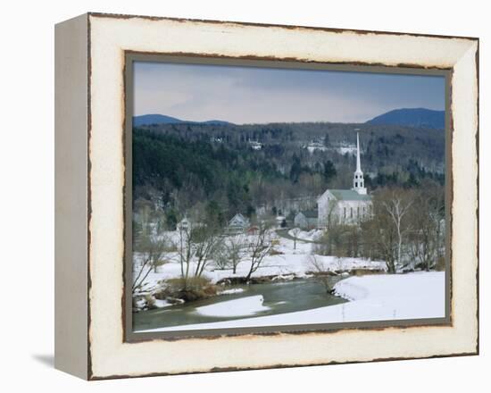 Winter in Stowe, Vermont USA-Amanda Hall-Framed Premier Image Canvas