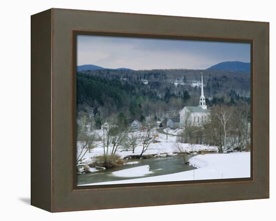 Winter in Stowe, Vermont USA-Amanda Hall-Framed Premier Image Canvas