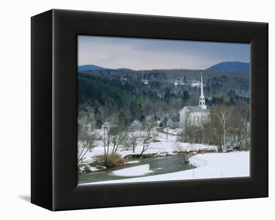 Winter in Stowe, Vermont USA-Amanda Hall-Framed Premier Image Canvas