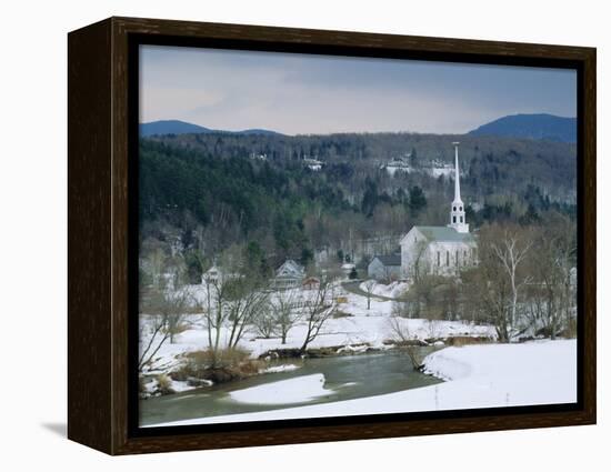 Winter in Stowe, Vermont USA-Amanda Hall-Framed Premier Image Canvas