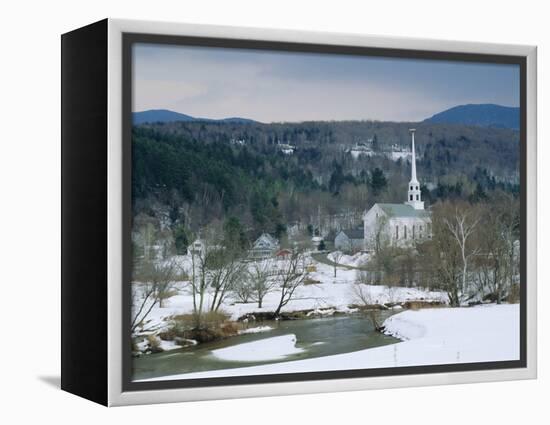 Winter in Stowe, Vermont USA-Amanda Hall-Framed Premier Image Canvas