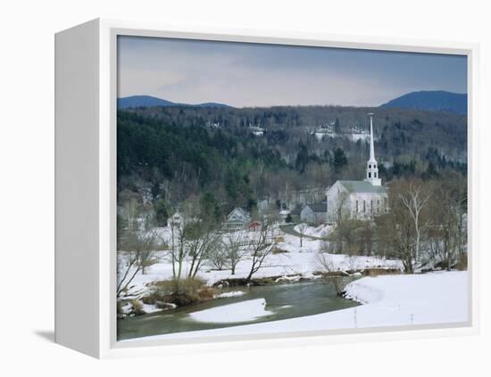 Winter in Stowe, Vermont USA-Amanda Hall-Framed Premier Image Canvas
