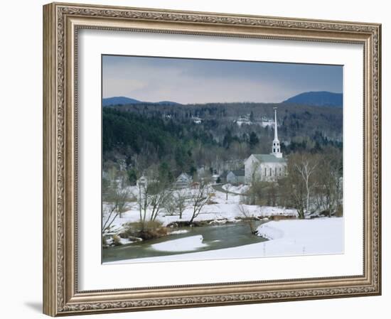 Winter in Stowe, Vermont USA-Amanda Hall-Framed Photographic Print