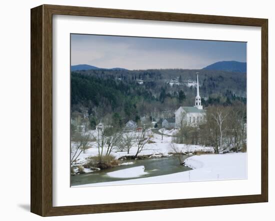 Winter in Stowe, Vermont USA-Amanda Hall-Framed Photographic Print