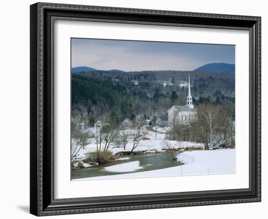 Winter in Stowe, Vermont USA-Amanda Hall-Framed Photographic Print