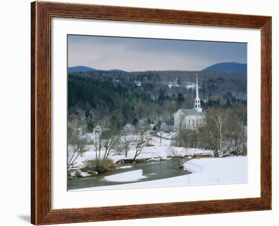 Winter in Stowe, Vermont USA-Amanda Hall-Framed Photographic Print