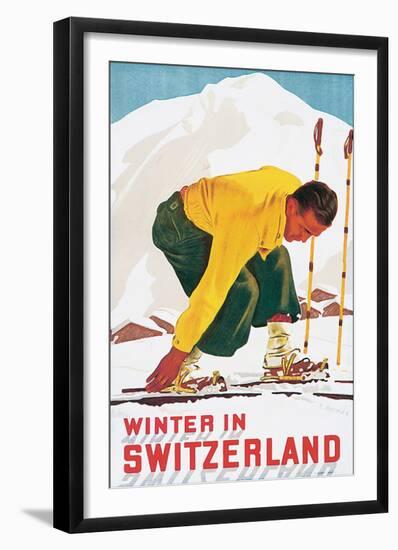 Winter in Switzerland-E^ Hermes-Framed Art Print