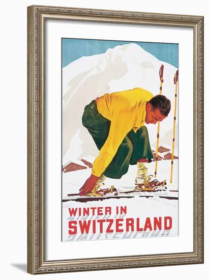 Winter in Switzerland-E^ Hermes-Framed Art Print