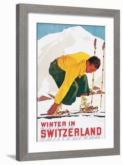 Winter in Switzerland-E^ Hermes-Framed Art Print