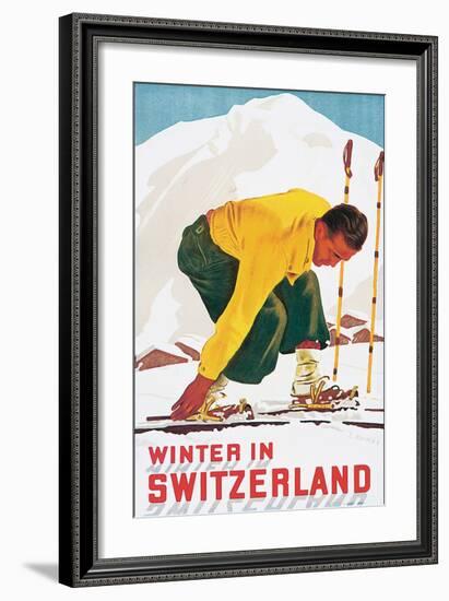 Winter in Switzerland-E^ Hermes-Framed Art Print