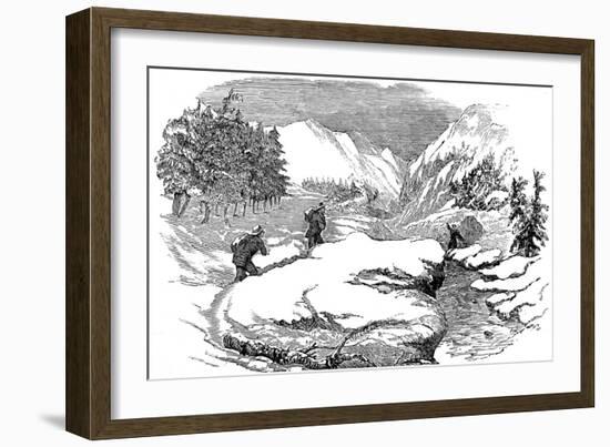 Winter in the Californian Mountains, 1853-null-Framed Art Print