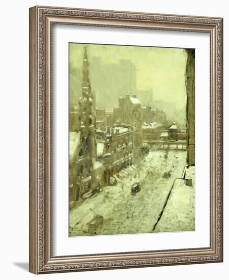 Winter in the City-Paul Cornoyer-Framed Giclee Print