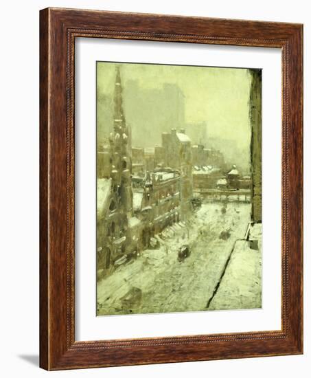 Winter in the City-Paul Cornoyer-Framed Giclee Print