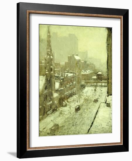 Winter in the City-Paul Cornoyer-Framed Giclee Print