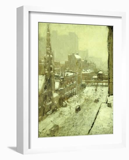 Winter in the City-Paul Cornoyer-Framed Giclee Print