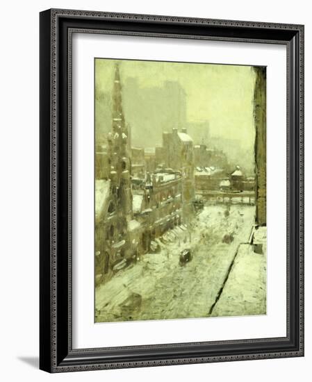 Winter in the City-Paul Cornoyer-Framed Giclee Print