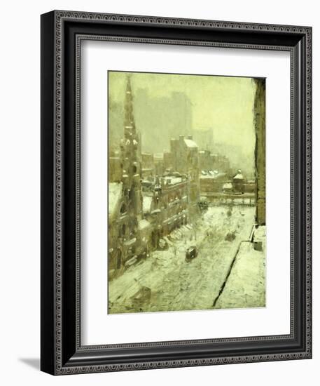 Winter in the City-Paul Cornoyer-Framed Giclee Print