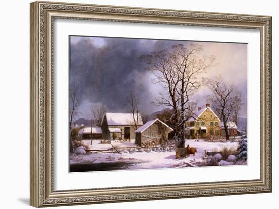 Winter in the Country, 1862-George Henry Durrie-Framed Giclee Print