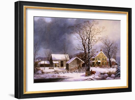 Winter in the Country, 1862-George Henry Durrie-Framed Giclee Print