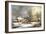 Winter in the Country a Cold Morning-Currier & Ives-Framed Giclee Print