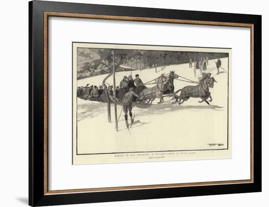 Winter in the Engadine, a Tailing Party at Davos Platz-Frank Craig-Framed Giclee Print