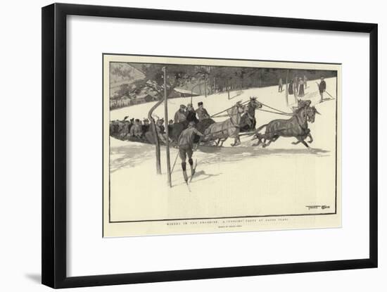 Winter in the Engadine, a Tailing Party at Davos Platz-Frank Craig-Framed Giclee Print