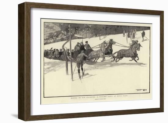 Winter in the Engadine, a Tailing Party at Davos Platz-Frank Craig-Framed Giclee Print